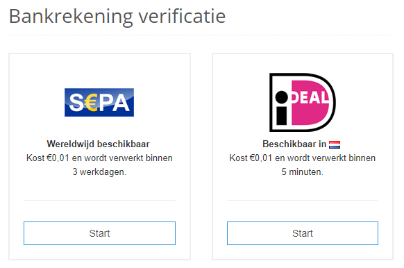 Bankrekening verificatie LiteBit