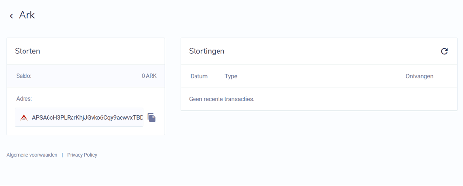 Storten crypto Bitvavo