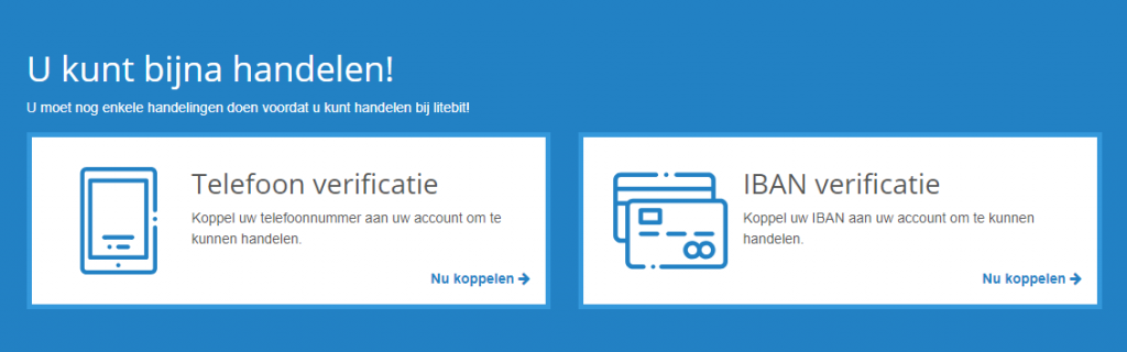 Telefoon en IBAN verificatie LiteBit