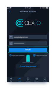 Inloggen CEX.io