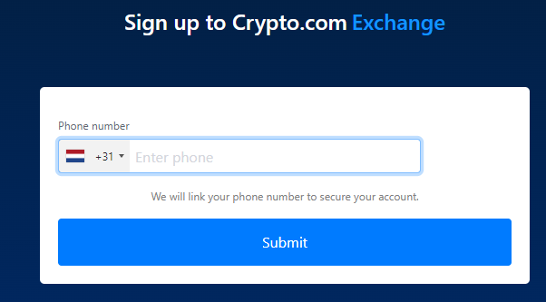 telefoonnummer Crypto.com
